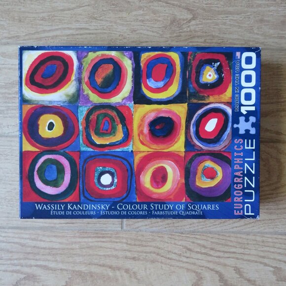 Eurographics Kandinsky 1000 Piece Jigsaw Puzzle "Colour Study of Squares" - Picture 1 of 6